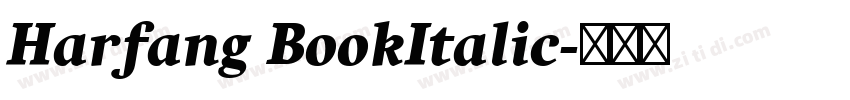Harfang BookItalic字体转换